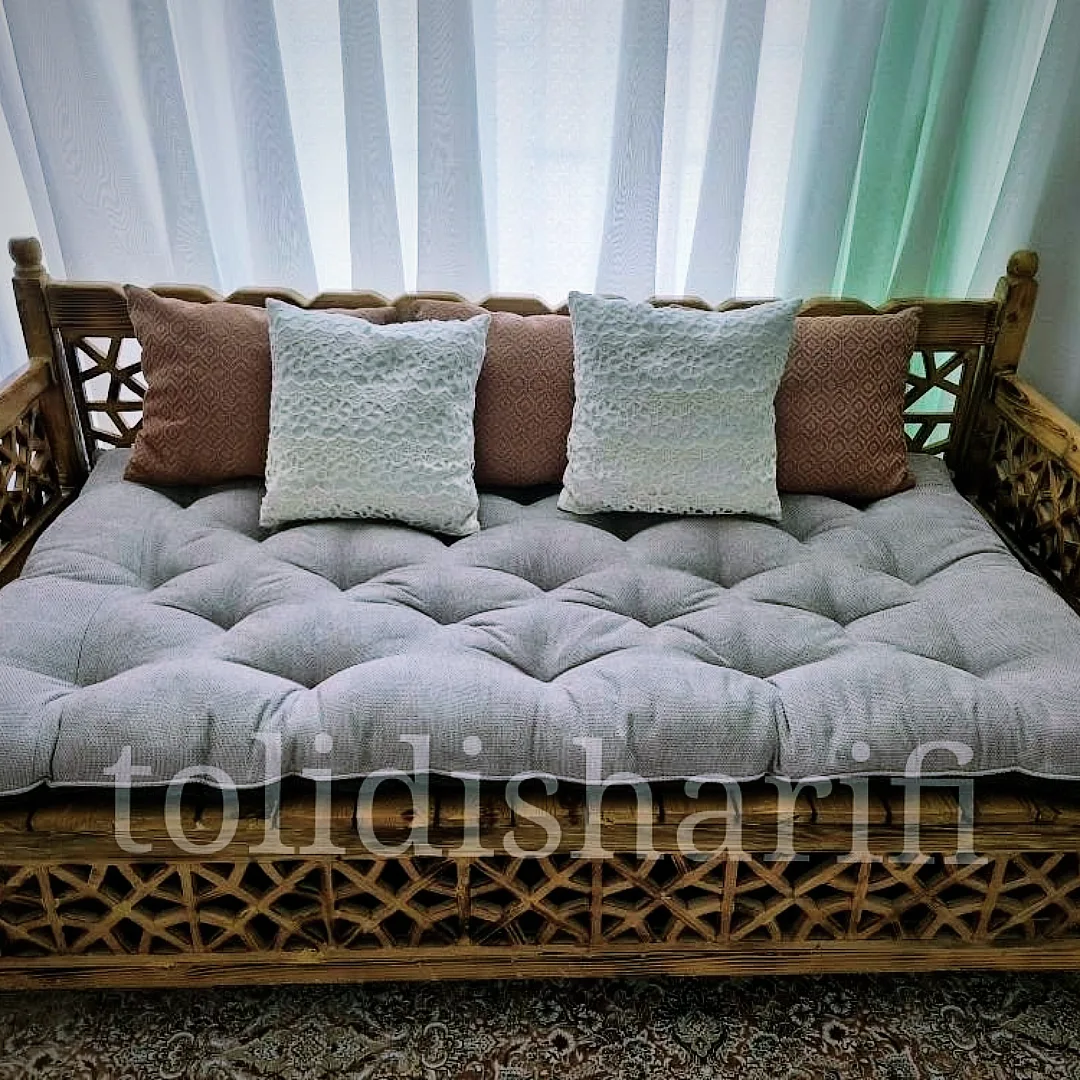 تشک دو رنگ لمسه دار و مغزی دوزی شده سایز ۱۷۰×۹۰